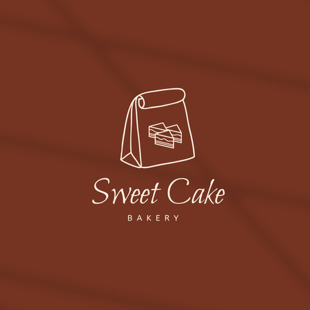 Sweet Cakes to Go Logo 1080x1080px Design Template