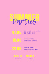 Announcement of Summer Party with Open Door and Palm Tree