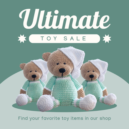 Venda definitiva de brinquedos Instagram AD Modelo de Design