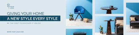 Platilla de diseño Offer of New Style for Home LinkedIn Cover
