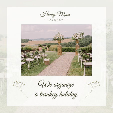 Plantilla de diseño de Wedding Event Agency Announcement Instagram AD 