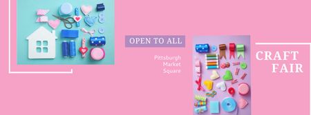 Craft fair in Pittsburgh Facebook cover tervezősablon