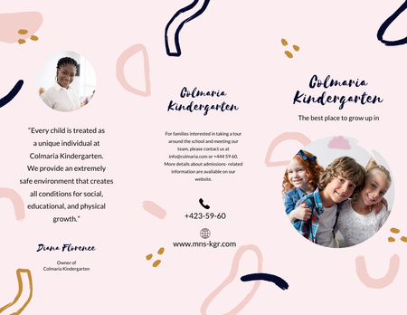Kindergarten Offer with Kids Brochure 8.5x11in Design Template