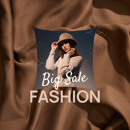 Designvorlage Eine schneidige, stilvolle Frau in einer umwerfenden Modeverkaufsanzeige für Instagram