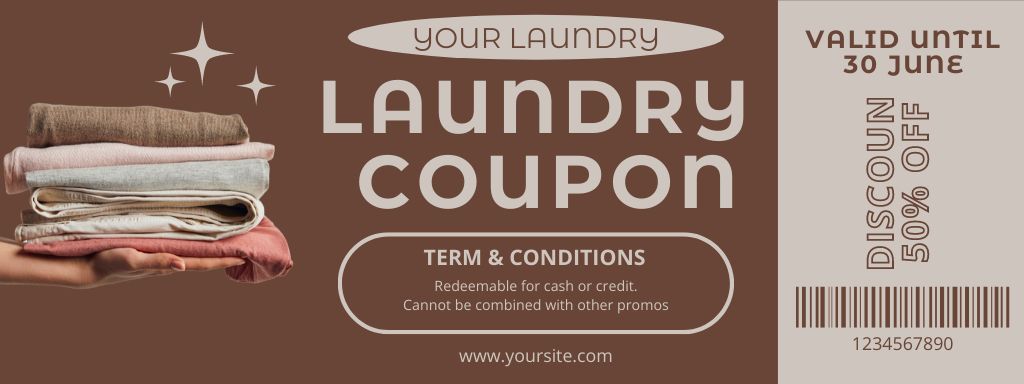 Platilla de diseño Voucher for Laundry Service Coupon