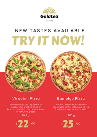 Platilla de diseño Italian Restaurant Promotion with Pizza Offer Poster