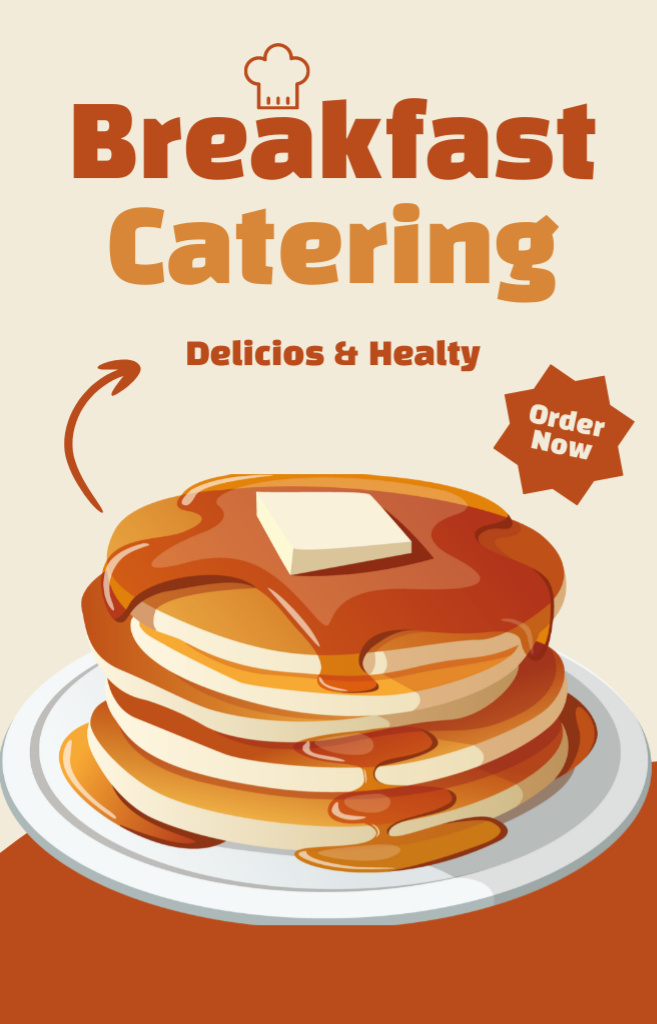Order Breakfast Catering with Delicious Pancakes IGTV Coverデザインテンプレート