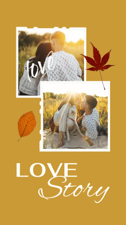 Love Story with Couple of Lovers Instagram Video Story Design Template