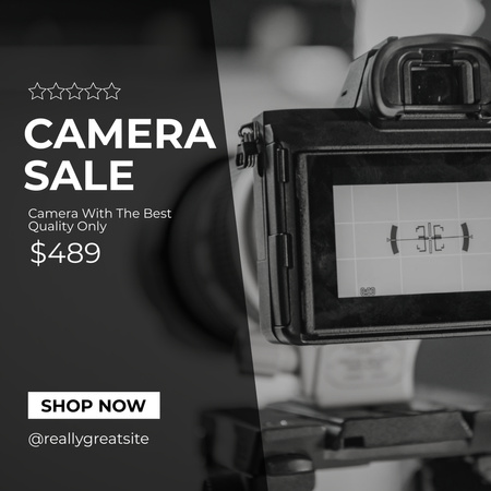 Photography Camera for Sale Instagram Design Template