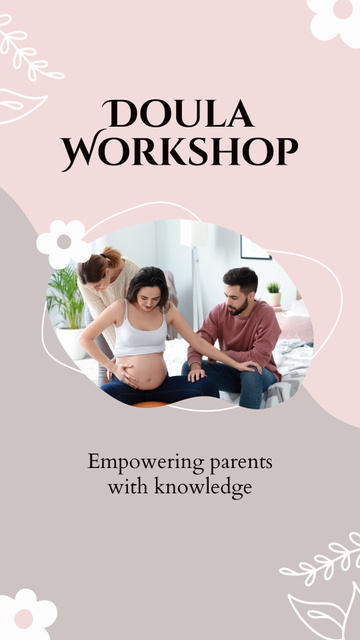 Professional Doula Workshop Announcement Instagram Video Story Design Template