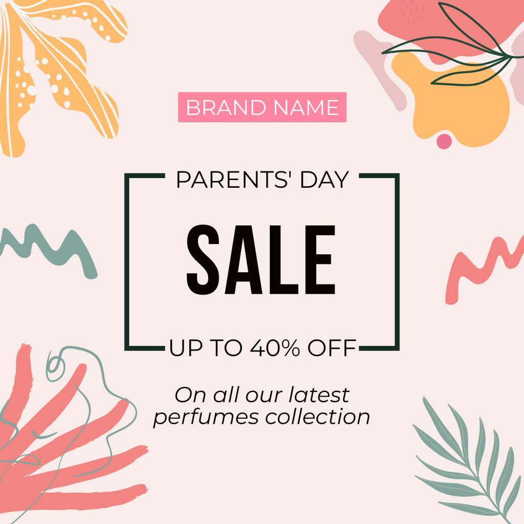 Ontwerpsjabloon van Instagram van Parents Day Special Sale For Perfumes