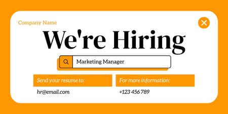 Marketing Manager Position Now Accepting Applications Twitter Design Template