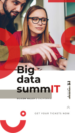 Big Data Summit Announcement In June Instagram Story Design Template
