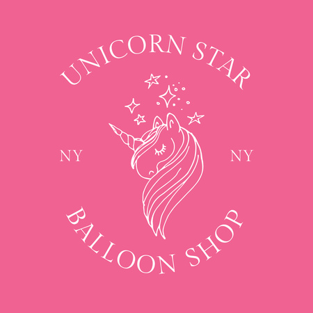 Balloon Shop Emblem Logo Design Template