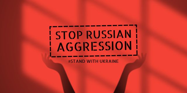 Stop Russian Aggression Image Design Template