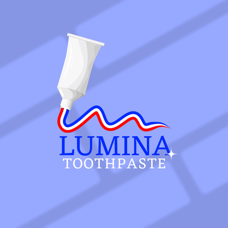 Modern Dental Toothpaste Promotion In Violet Animated Logo Design Template