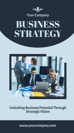 Stratégiai jövőkép az üzleti növekedésről Mobile Presentation tervezősablon