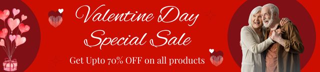 Special Discount on All Products for Valentine's Day Ebay Store Billboardデザインテンプレート