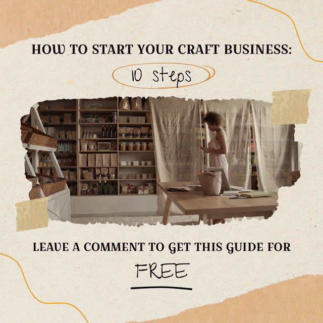 Template di design Handmade Business Guide For Free Animated Post