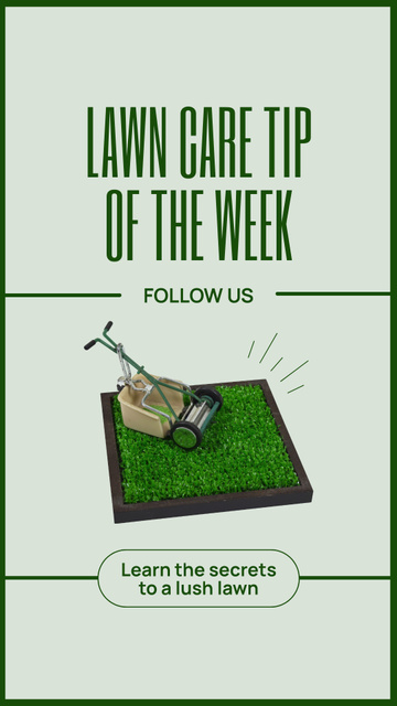 Quality Lawn Maintenance Weekly Tips And Secrets Instagram Story Design Template