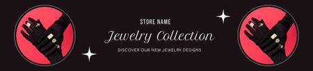 Szablon projektu luksusowa kolekcja biżuterii ad Ebay Store Billboard