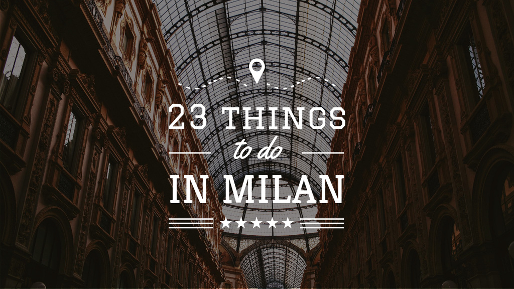 Plantilla de diseño de Milan Trip Inspiration Shopping Mall Gallery Youtube Thumbnail 