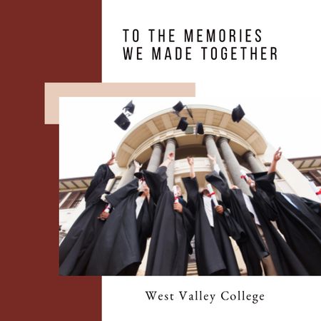 School Graduation Album with Graduators Photo Book Design Template