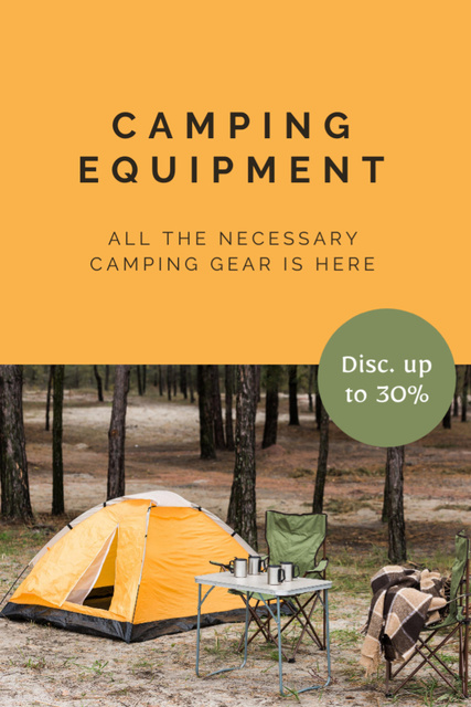 Designvorlage Camping Equipment Discount  für Tumblr