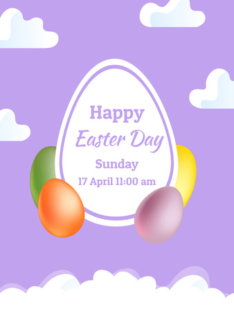 Cute Easter Holiday Greeting Poster US Modelo de Design