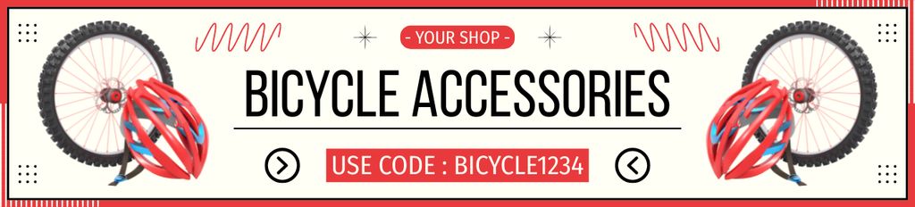 Bike Accessories Retail Ebay Store Billboard Πρότυπο σχεδίασης