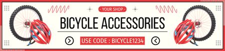 Kerékpár-tartozékok kiskereskedelme Ebay Store Billboard tervezősablon