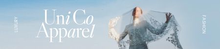 Designvorlage Fashion Ad with Girl in Tender Outfit für Ebay Store Billboard