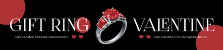 Modèle de visuel Offer Discounts on Valentine's Day Rings - Ebay Store Billboard