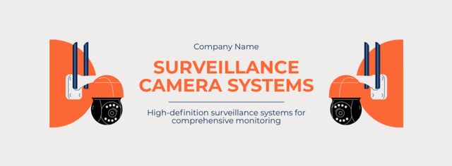 High-Definition Cams for Surveillance Facebook cover Design Template