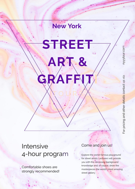 Plantilla de diseño de Graffiti Art Program Promotion Invitation 
