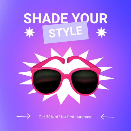 Template di design Glasses for Every Occasion with Discount Animated Post