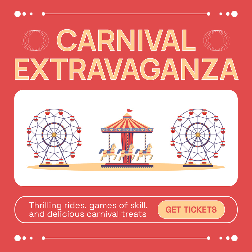 Plantilla de diseño de Thrilling Rides And Carnival Promotion Instagram 