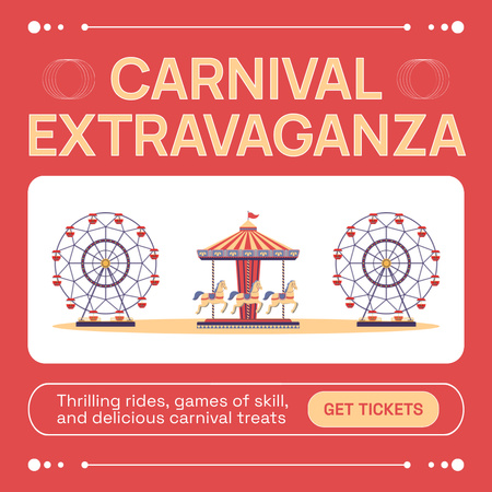 Thrilling Rides And Carnival Promotion Instagram Design Template