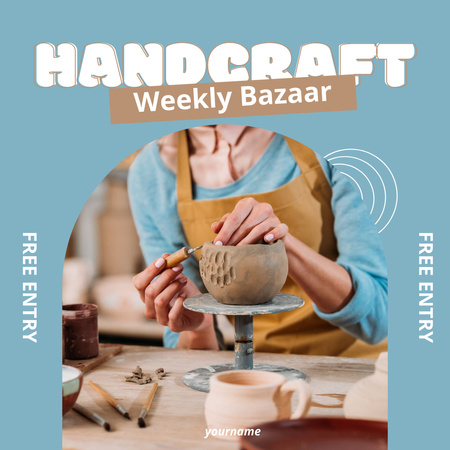 Craft Weekly Bazaar Invitation Instagram Design Template