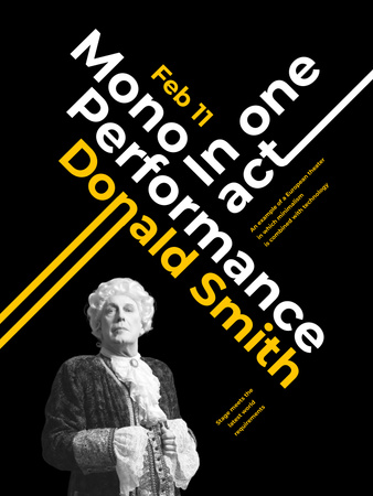 Plantilla de diseño de Theatrical Performance Announcement Poster US 
