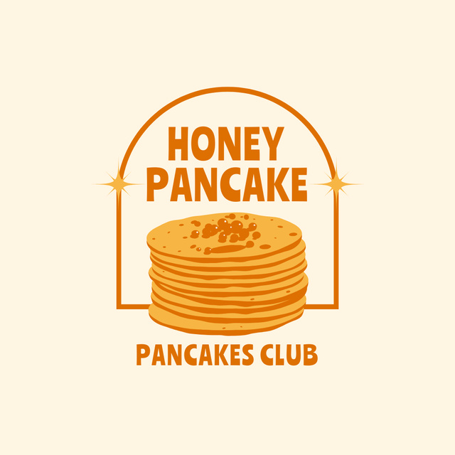 Template di design Pancake Club Advertisement Logo