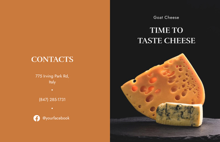 Peynir Tadımı Davetiyesi Brochure 11x17in Bi-fold Tasarım Şablonu