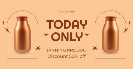 Platilla de diseño Today only Discount on Tanning Cosmetics Facebook AD