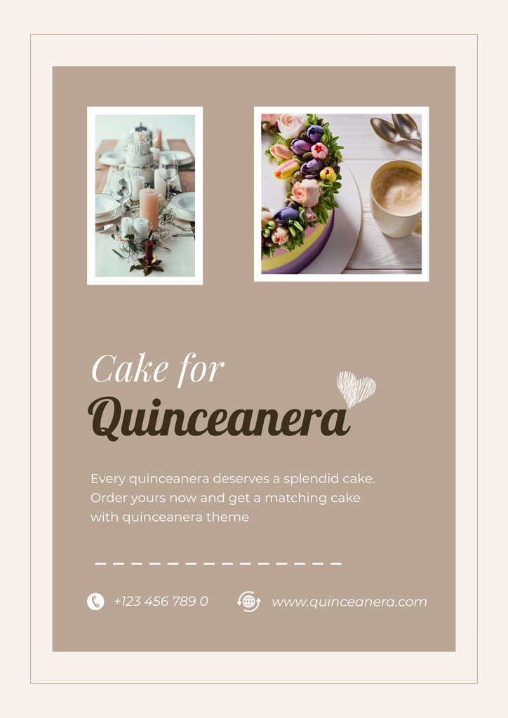 Bakery Offer with Yummy Cake Poster Design Template