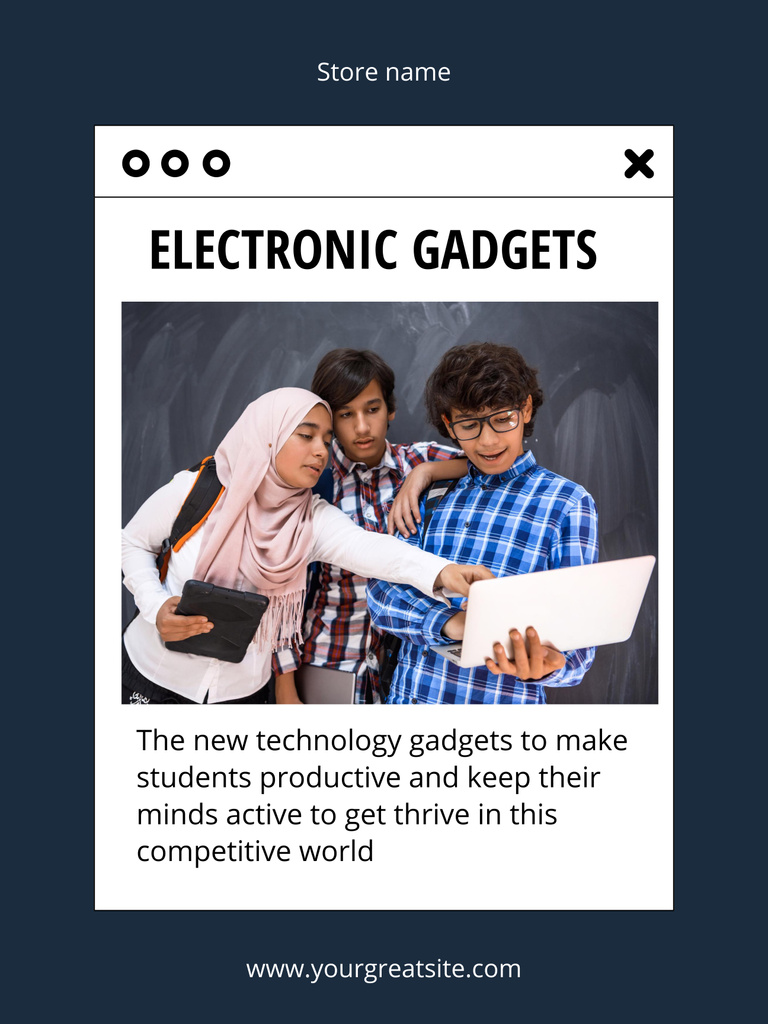 Szablon projektu Sale of Electronic Gadgets with Pupils Poster 36x48in
