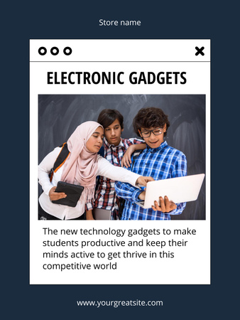 Plantilla de diseño de Sale of Electronic Gadgets with Pupils Poster 36x48in 