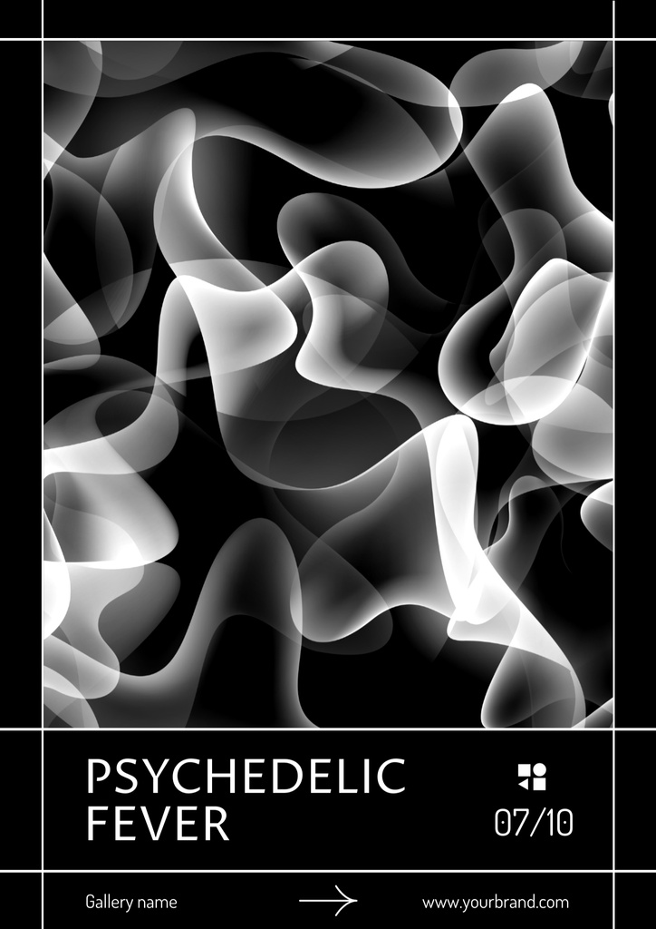 Platilla de diseño Psychedelic Art Fever Announcement Poster B2