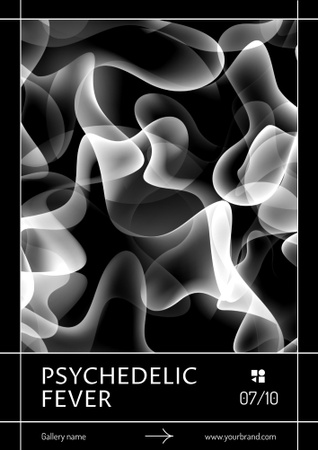 Platilla de diseño Psychedelic Exhibition Announcement Poster B2