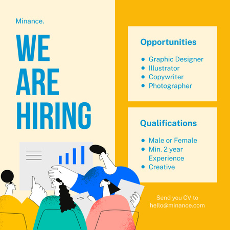 We are Hiring for Multiple Positions Instagram Design Template