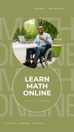 Designvorlage Math Courses Ad für Instagram Video Story